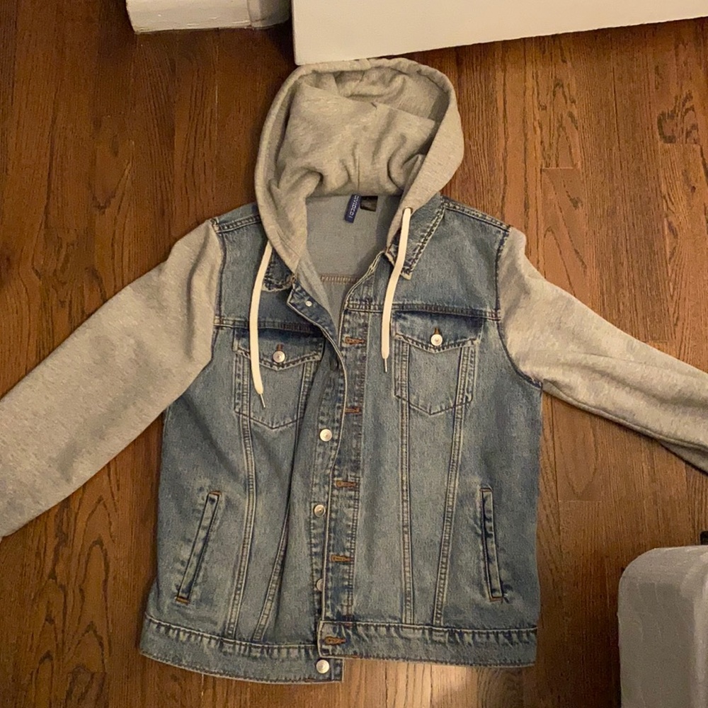 Denim Sweatshirt Jacket